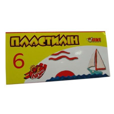 Пластилін 6цв 90гр Тики