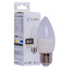 Лампочка 8Вт E27 Свічка Z-Light