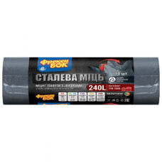 Пакет сміттєвий вузол 240л/10шт ФБ  Міць сірі