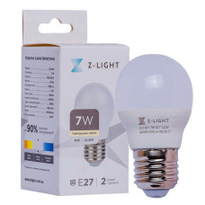 Лампочка 7Вт E27 куля ZL