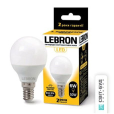 Лампочка е14 6w куля Lebron