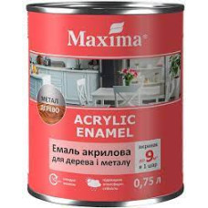 Емаль акрилова 0.75 л Maxima попелястий