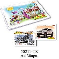 Альбом для малювання 30л спіраль Тікі 50205