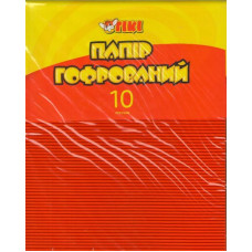 Папір кольоровий 10л гофрована