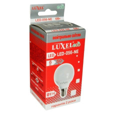 Лампочка е14 6w куля LUXEL