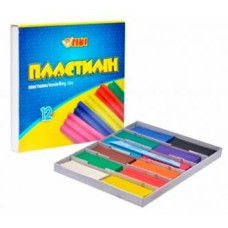 Пластилін 12цв 180гр Тики