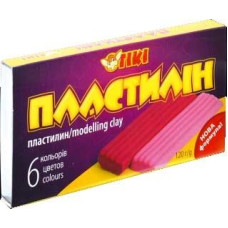 Пластилін 6цв 120гр Тики