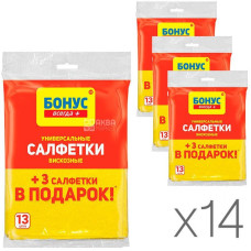 Серветки віскозні 10шт Бонус