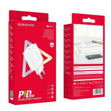 Зарядка блок 1Type C Borofone BA57A 20W Q 3.0а