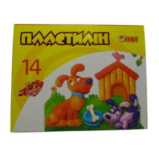 Пластилін 14цв 210гр Тики