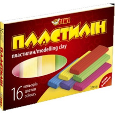 Пластилін 16цв 320гр Тики