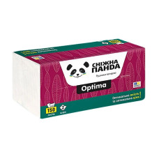 Рушники V 150шт 2х Панда Оптіма білий