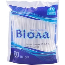 Палички ватяні Віола 100шт пластик
