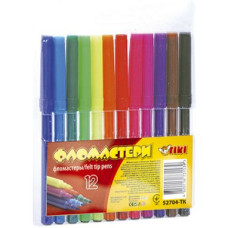 Фломастери 12цв тики пластик