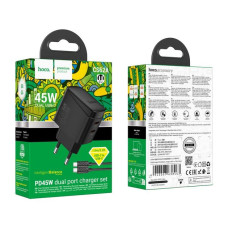 Зарядка блок 2Type C Hoco CS62A 45W 3.0а