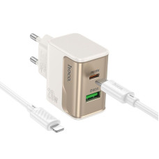 Зарядка блок 1юсб+Type C Hoco CS71А 3а 20W
