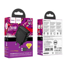 Зарядка блок 1юсб+Type C Hoco CS61А 3а 30W