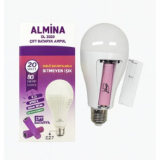 Лампа аккум. патрон 20вт 2ак Almina DL2020