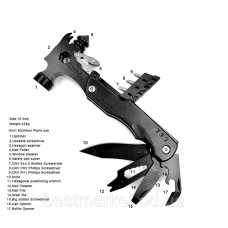 Мультитул 16в1 Traveler Multi MS-034F-3 молоток