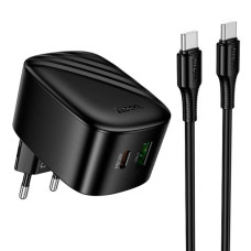 Зарядка блок 1юсб+Type C Hoco CS102А 3а 30w