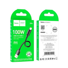 Шнур зарядка тип С Hoco X96 (0,25м 3a) 100W