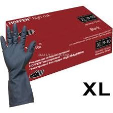 Рукавички нітрилові XL (25) Hoffen High black