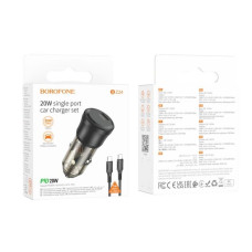 Авто-зарядка 1Type C Borofone BZ24 20W Q 3.0а