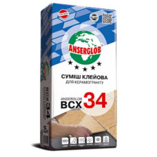 Клей для плитки Anserglob 34 25кг кермо-граніт