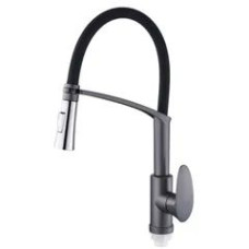 Змішувач мийка силікон вухо Plamix Cezar 017 Graphite